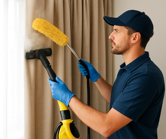 Trusted curtain steam cleaning technician Matty Curtain Cleaning chapel-hill QLD