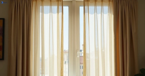 Dusty and dull curtains in chapel-hill before steam cleaning